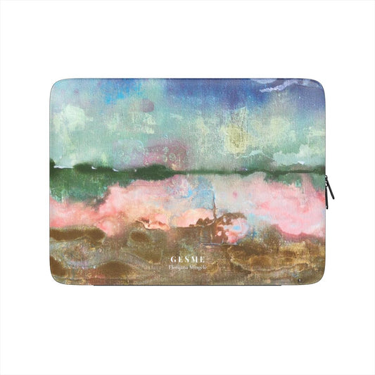 „Horizont" Laptop-Hülle mit einem Werk von Florijonos Mingėlės, Vorderansicht