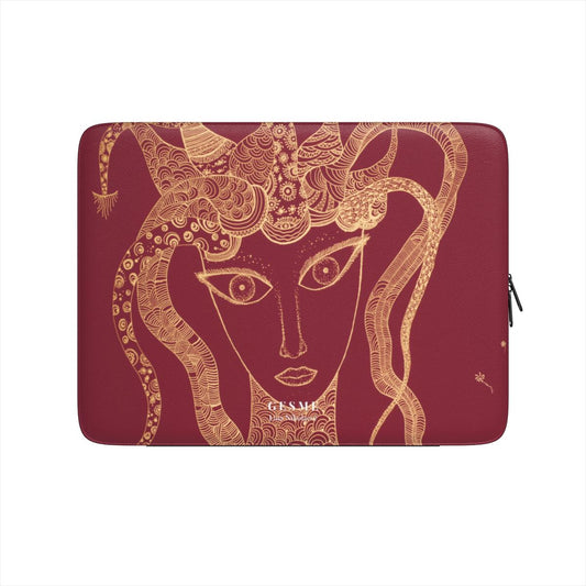 "Fantasy" laptop sleeve featuring artwork by Linos Nikolaevės, front view