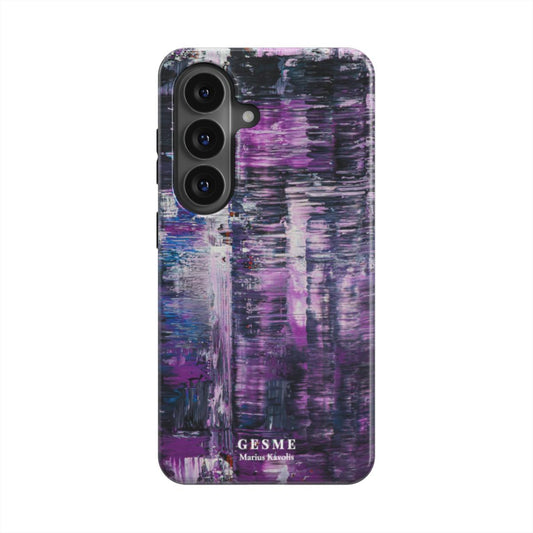 "Purple Storm" Android case featuring artwork by Mariaus Kavolio, front view