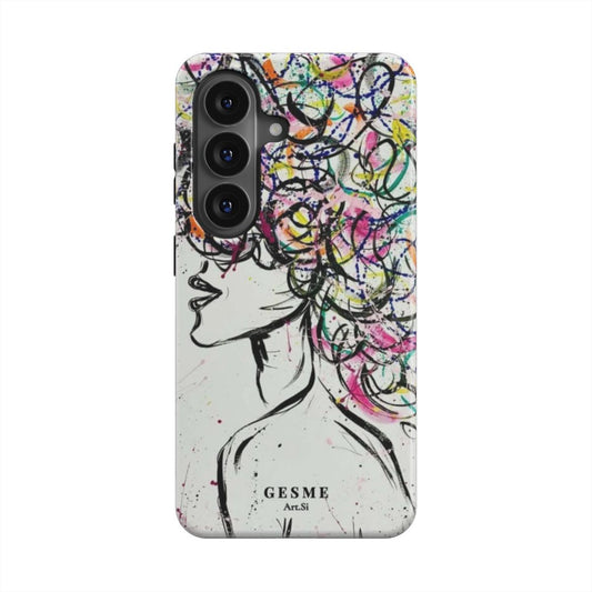 "Lighter" Android case featuring artwork by Simonos (Art.Si), front view