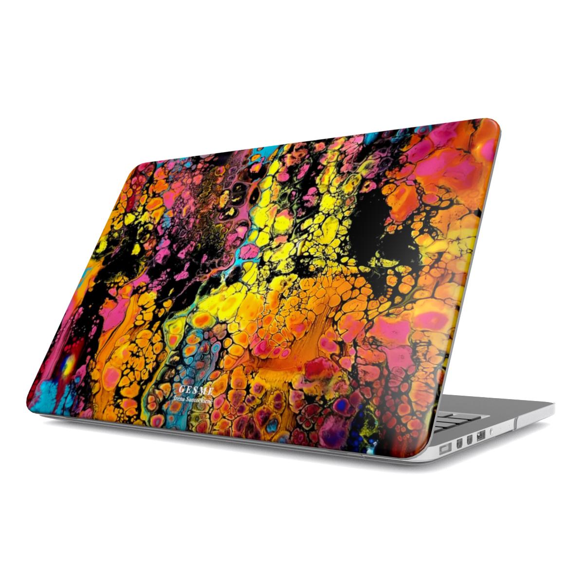 „Puls des Lebens" MacBook-Hülle mit einem Werk von Irenos Santockienės, Vorderansicht