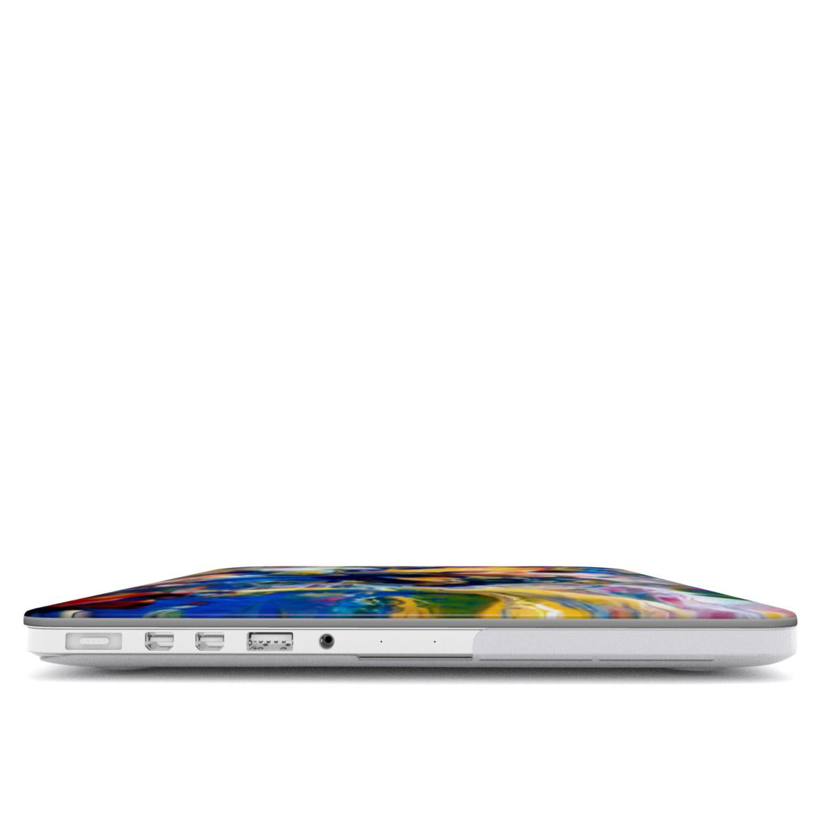 "Spalvų Tėkmė" MacBook dėklas, detalus vaizdas